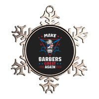 Make Barbers Great Again Cool Barbers For Trump 2024 Metallic Star Ornament