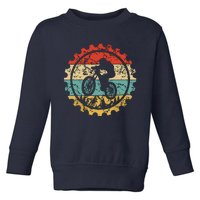 Mountain Biking Gear Retro Vintage MTB Bicycle Bike Rider Toddler Sweatshirt