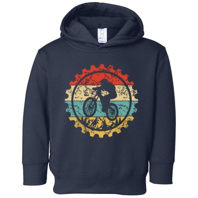 Mountain Biking Gear Retro Vintage MTB Bicycle Bike Rider Toddler Hoodie