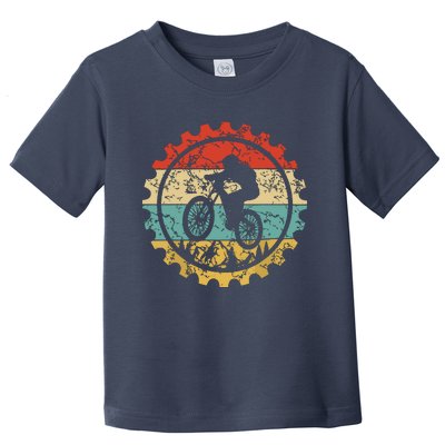 Mountain Biking Gear Retro Vintage MTB Bicycle Bike Rider Toddler T-Shirt