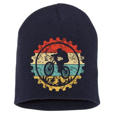 Mountain Biking Gear Retro Vintage MTB Bicycle Bike Rider Short Acrylic Beanie