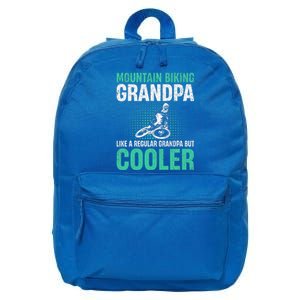 Mountain Bike Grandpa Like A Regular Grandpa But Cooler 16 in Basic Backpack