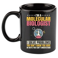 Molecular Biologist Genetic Scientist DNA Biology Science 11oz C Handle Ceramic Mug