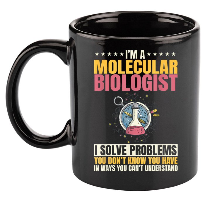 Molecular Biologist Genetic Scientist DNA Biology Science 11oz C Handle Ceramic Mug