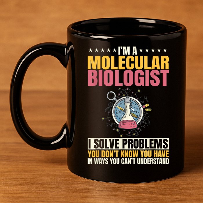 Molecular Biologist Genetic Scientist DNA Biology Science 11oz C Handle Ceramic Mug