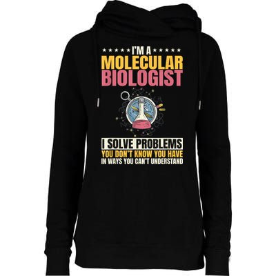 Molecular Biologist Genetic Scientist DNA Biology Science Womens Funnel Neck Pullover Hood
