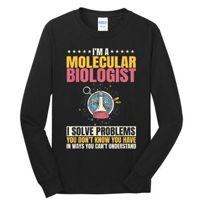 Molecular Biologist Genetic Scientist DNA Biology Science Tall Long Sleeve T-Shirt