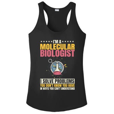 Molecular Biologist Genetic Scientist DNA Biology Science Ladies PosiCharge Competitor Racerback Tank