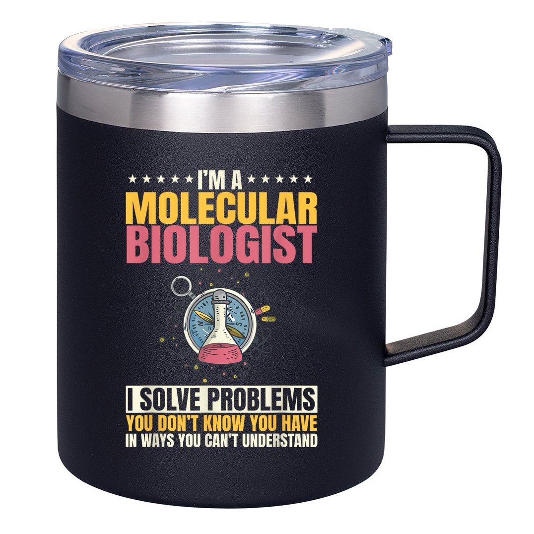 Molecular Biologist Genetic Scientist DNA Biology Science 12oz Stainless Steel Coffee Mug