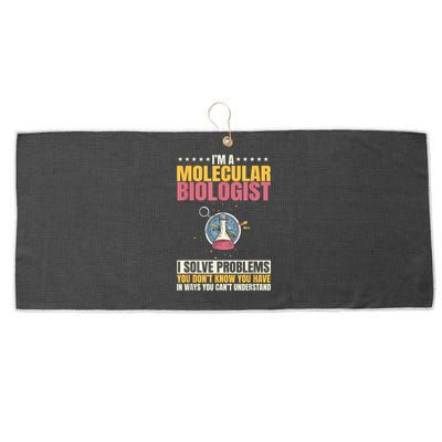 Molecular Biologist Genetic Scientist DNA Biology Science Large Microfiber Waffle Golf Towel