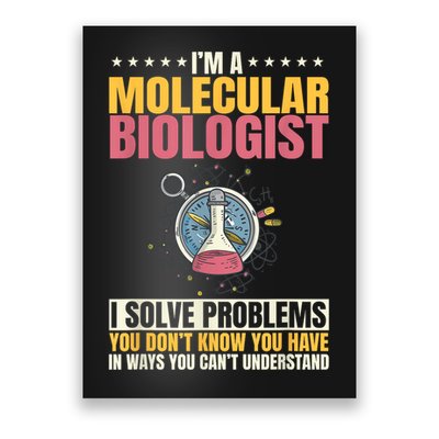 Molecular Biologist Genetic Scientist DNA Biology Science Poster