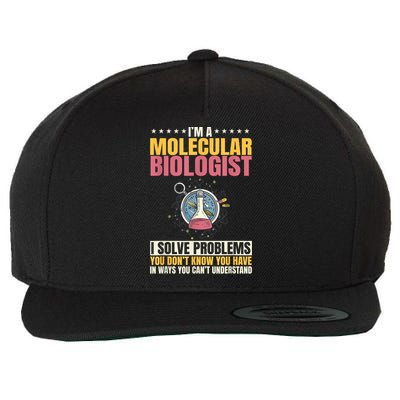 Molecular Biologist Genetic Scientist DNA Biology Science Wool Snapback Cap