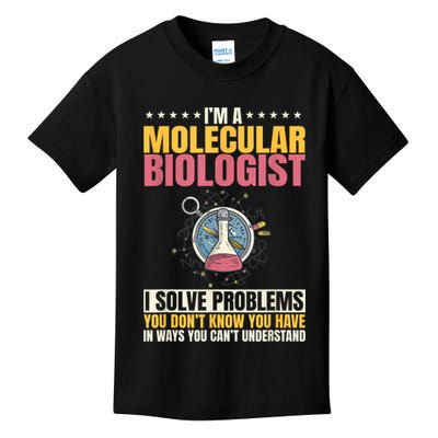 Molecular Biologist Genetic Scientist DNA Biology Science Kids T-Shirt