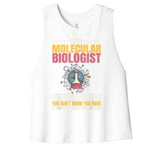 Molecular Biologist Genetic Scientist DNA Biology Science Women's Racerback Cropped Tank