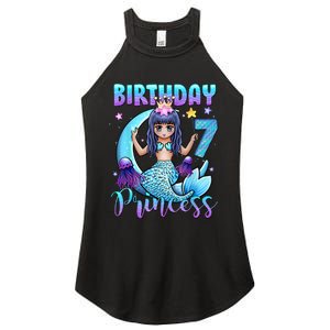 Mermaid Birthday Girl 7 Years Old Mermaid 7th Birthday Girls Women's Perfect Tri Rocker Tank