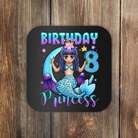 Mermaid Birthday Girl 8 Years Old Mermaid 8th Birthday Girls Coaster