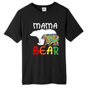 Mama Bear Gift Unique Autism Mom Autistic Mother Support Gift Tall Fusion ChromaSoft Performance T-Shirt