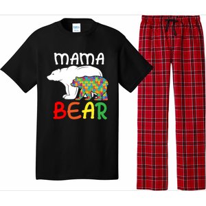 Mama Bear Gift Unique Autism Mom Autistic Mother Support Gift Pajama Set