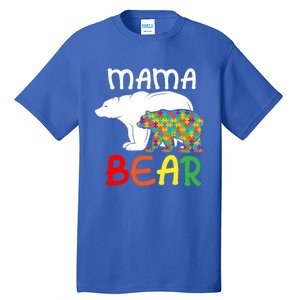 Mama Bear Gift Unique Autism Mom Autistic Mother Support Gift Tall T-Shirt