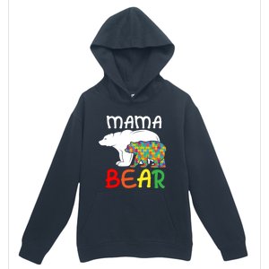 Mama Bear Gift Unique Autism Mom Autistic Mother Support Gift Urban Pullover Hoodie