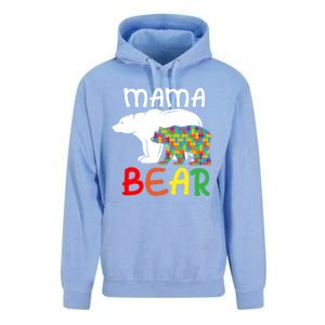 Mama Bear Gift Unique Autism Mom Autistic Mother Support Gift Unisex Surf Hoodie