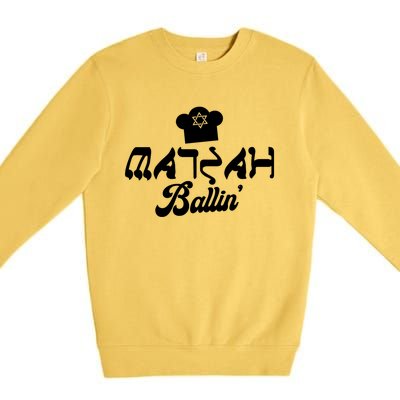 Matzah Ballin Gift Funny Jew's Passover Gift Jewish Holiday Cool Gift Premium Crewneck Sweatshirt