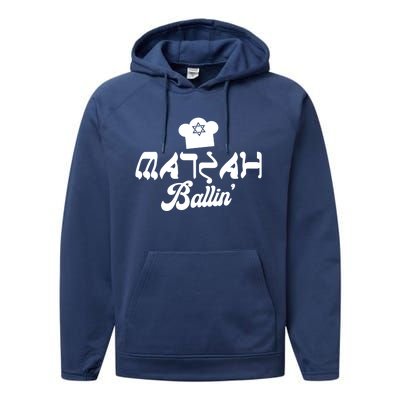 Matzah Ballin Gift Funny Jew's Passover Gift Jewish Holiday Cool Gift Performance Fleece Hoodie