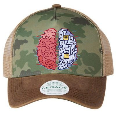 Machine Brain Glitch Legacy Tie Dye Trucker Hat