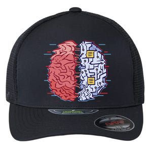 Machine Brain Glitch Flexfit Unipanel Trucker Cap