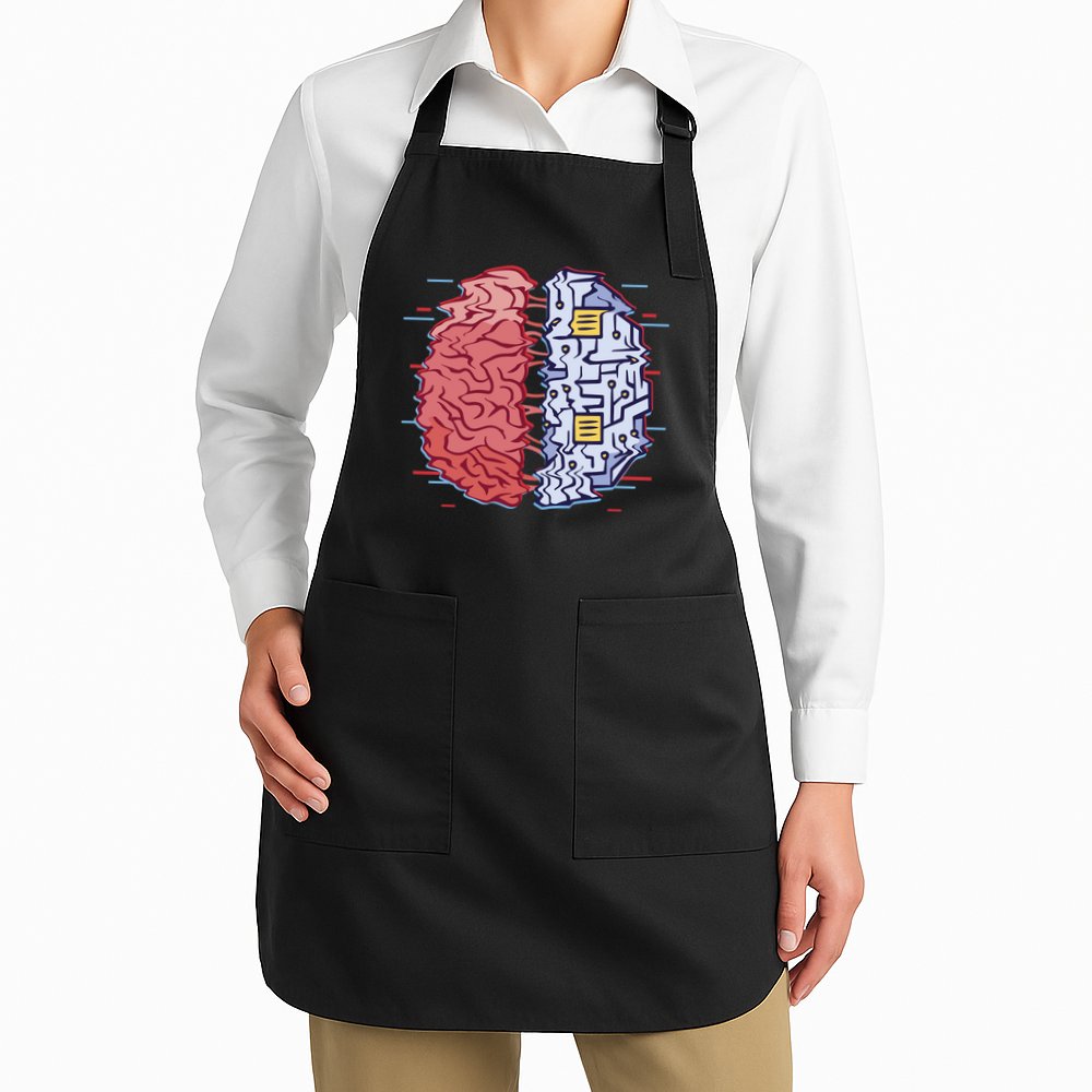 Machine Brain Glitch Apron