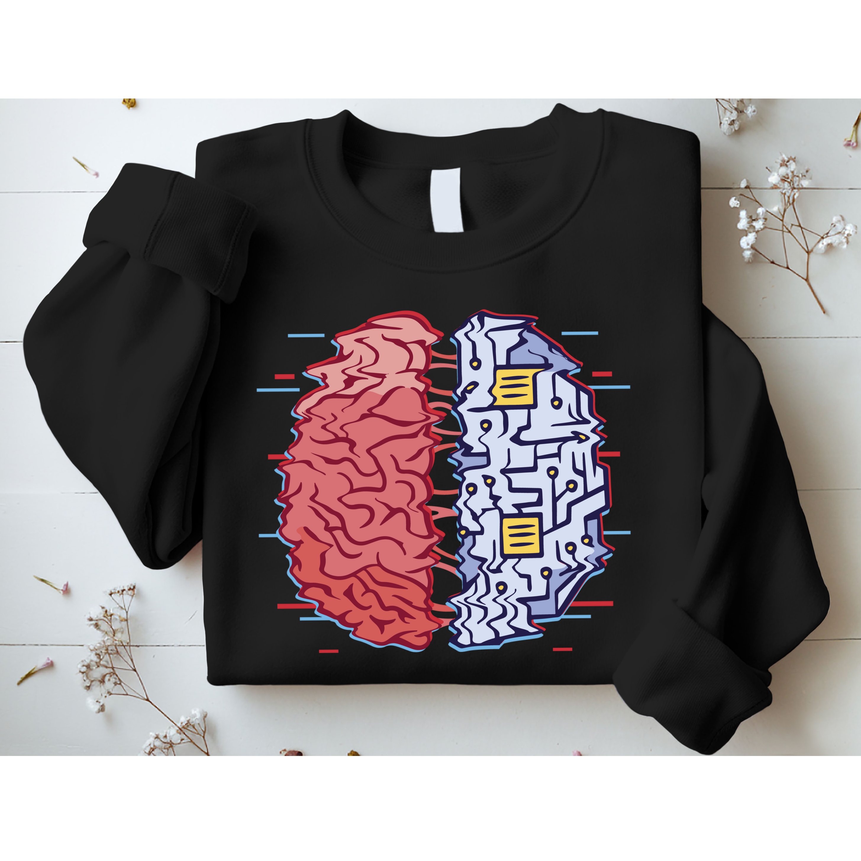 Machine Brain Glitch Sweatshirt