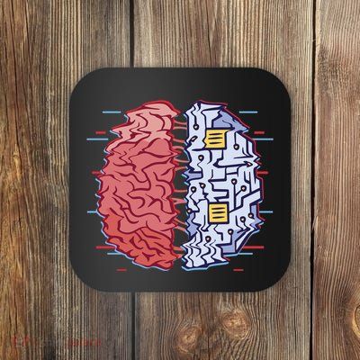 Machine Brain Glitch Coaster
