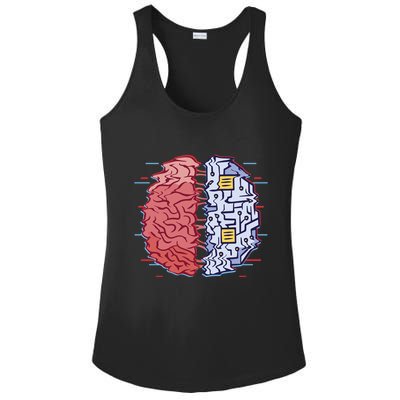 Machine Brain Glitch Ladies PosiCharge Competitor Racerback Tank