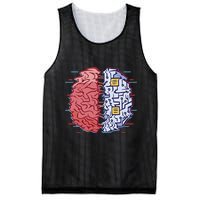 Machine Brain Glitch Mesh Reversible Basketball Jersey Tank