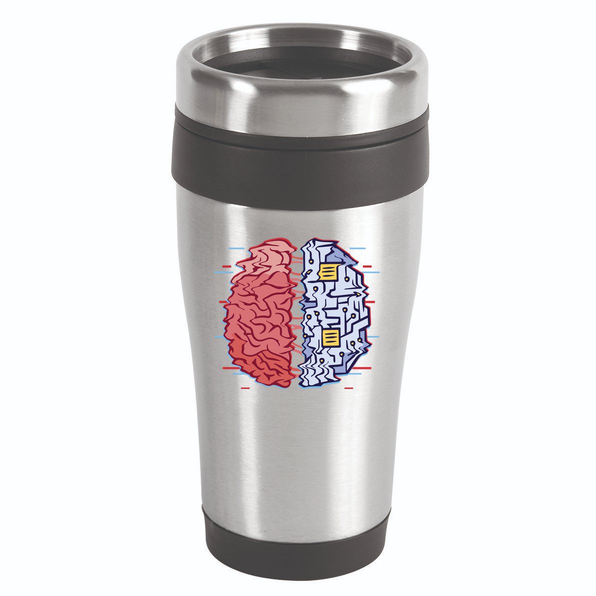 Machine Brain Glitch 16oz Travel Tumbler