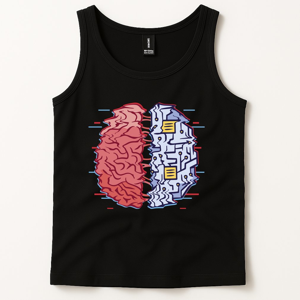 Machine Brain Glitch Tank Top