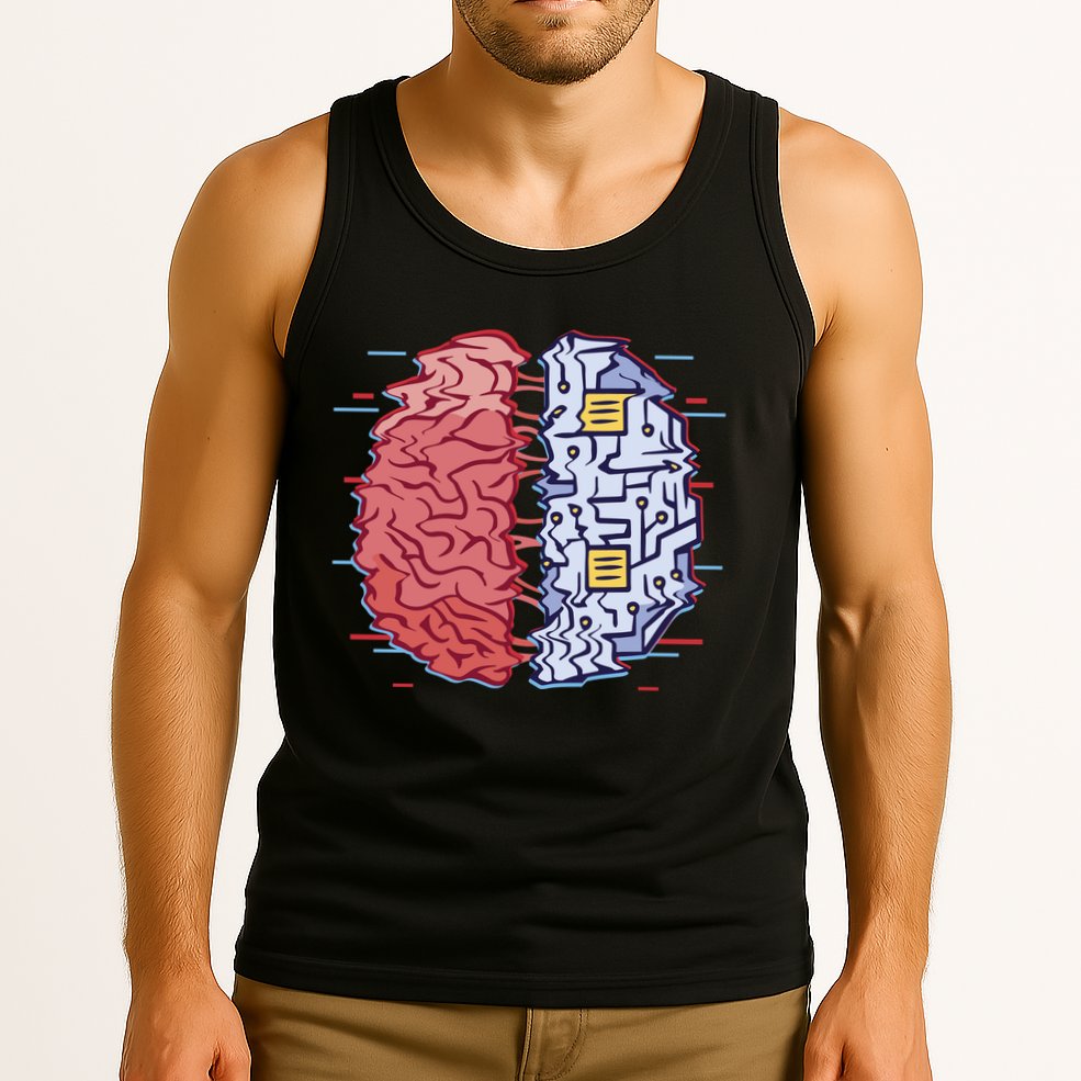 Machine Brain Glitch Tank Top