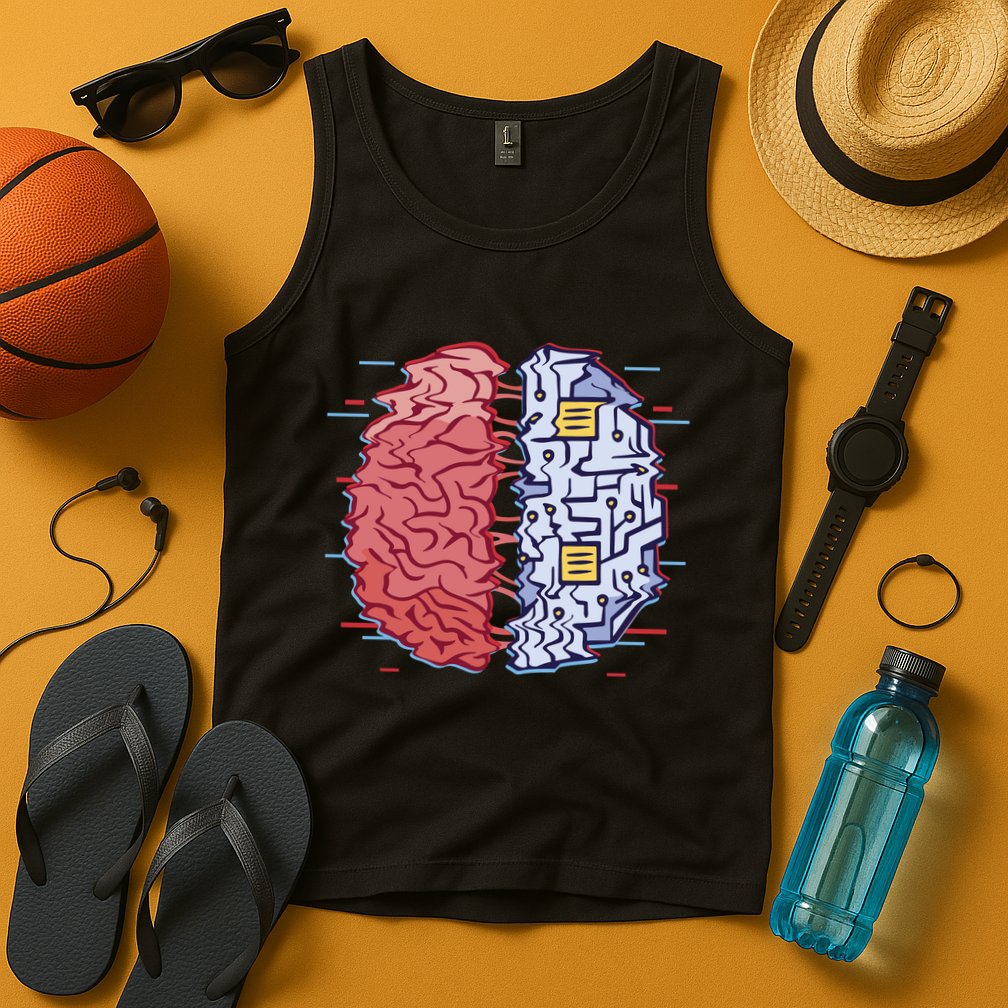 Machine Brain Glitch Tank Top