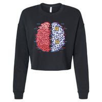 Machine Brain Glitch Cropped Pullover Crew