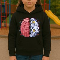 Machine Brain Glitch Kids Hoodie