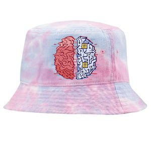 Machine Brain Glitch Tie-Dyed Bucket Hat