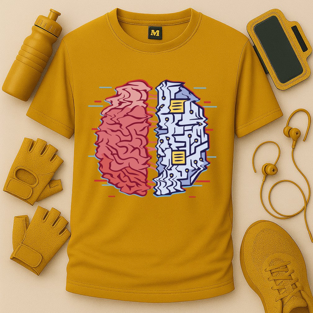 Machine Brain Glitch Performance Shirt