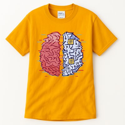 Machine Brain Glitch Tall T-Shirt
