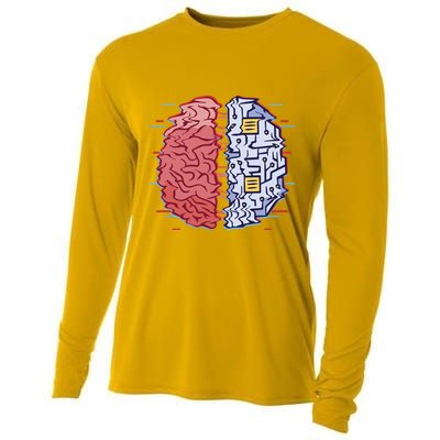 Machine Brain Glitch Cooling Performance Long Sleeve Crew