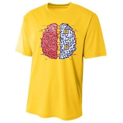 Machine Brain Glitch Performance Sprint T-Shirt