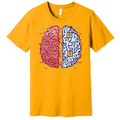 Machine Brain Glitch Premium T-Shirt