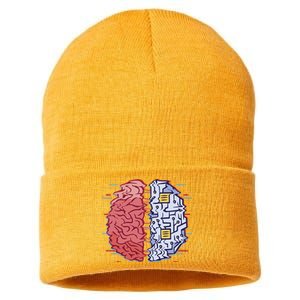 Machine Brain Glitch Sustainable Knit Beanie