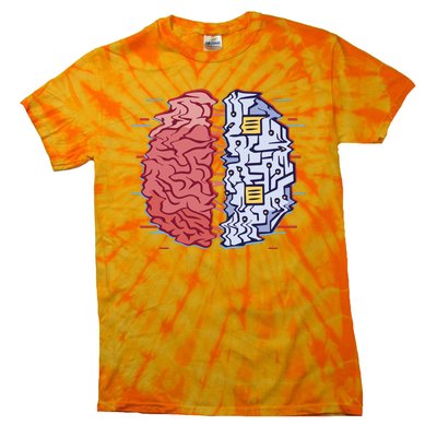 Machine Brain Glitch Tie-Dye T-Shirt