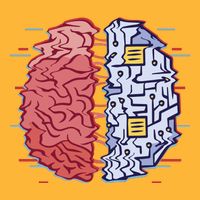 Machine Brain Glitch Golf Towel