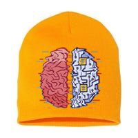 Machine Brain Glitch Short Acrylic Beanie